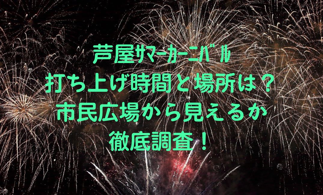 芦屋ｻﾏｰｶｰﾆﾊﾞﾙの打ち上げ時間