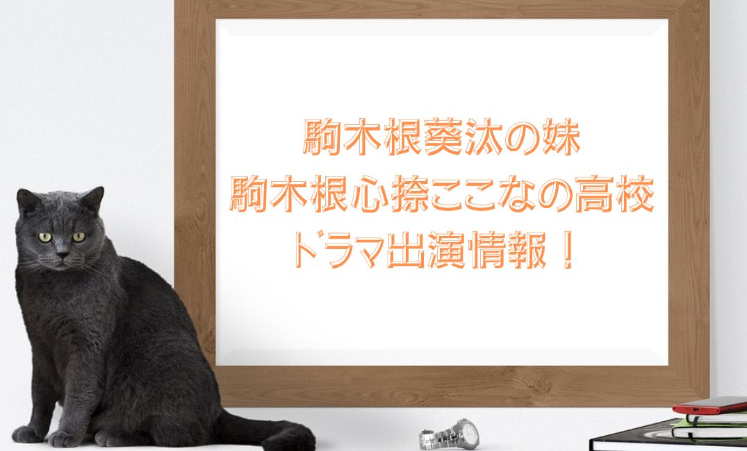 駒木根葵汰の妹心捺