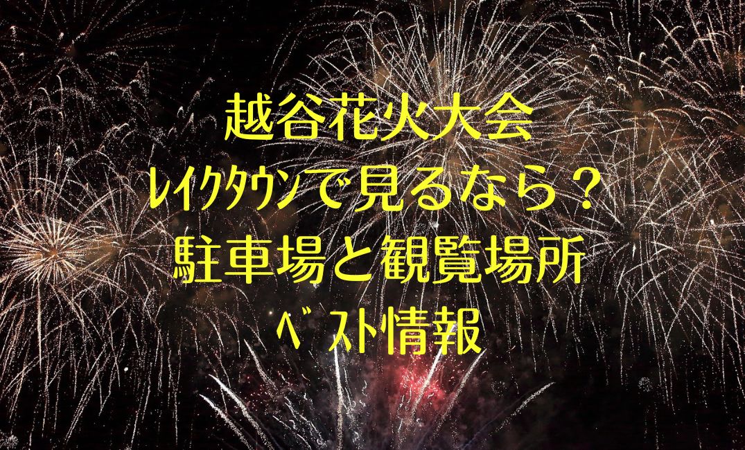 越谷花火大会をﾚｲｸﾀｳﾝで見るなら