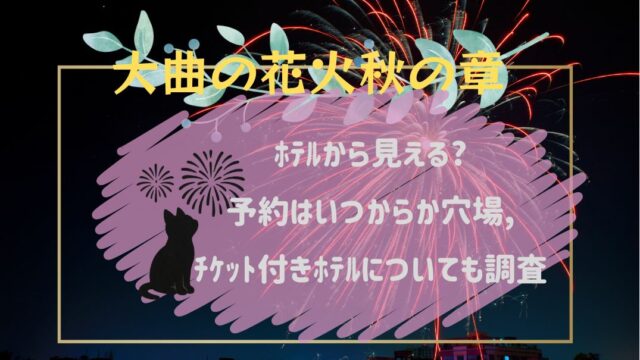 大曲の花火秋の章ﾎﾃﾙから見える?