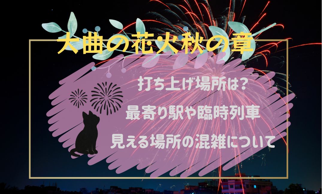 大曲の花火秋の章打ち上げ場所