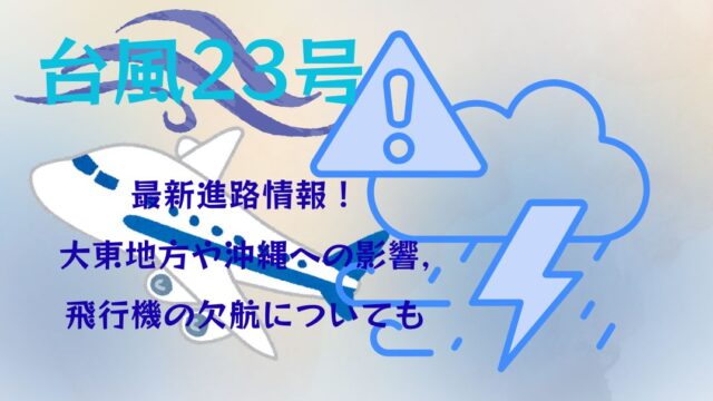台風23号最新進路情報！大東地方